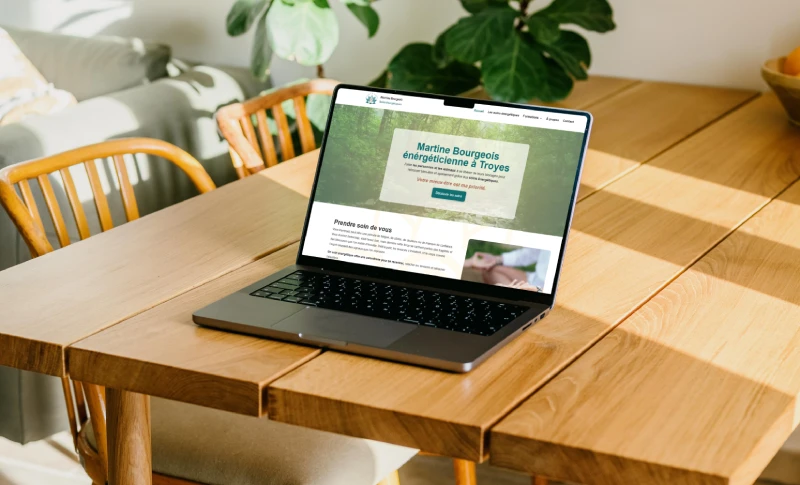 Page d'accueil du site de Martine, énergéticienne à Troyes