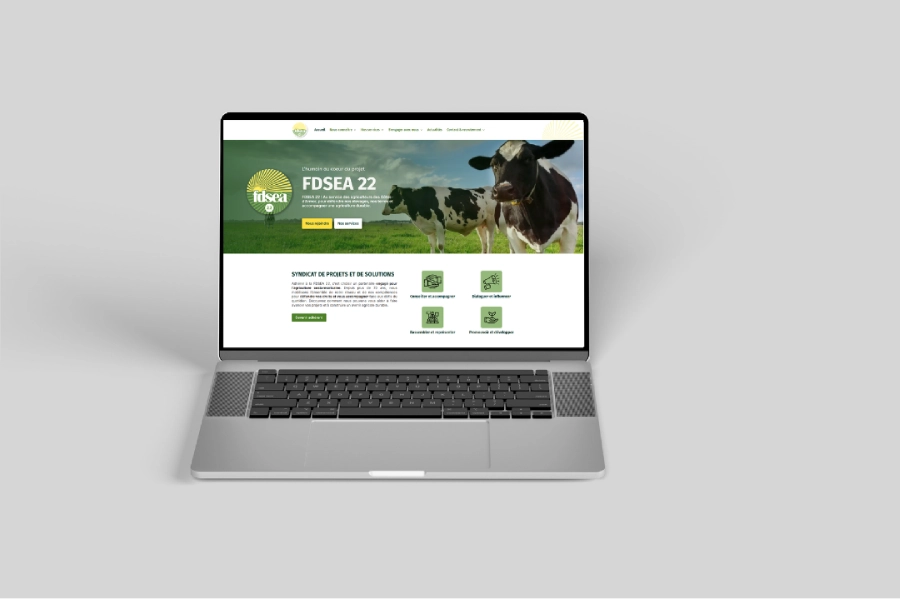 mockup accueil organisme syndical agricole